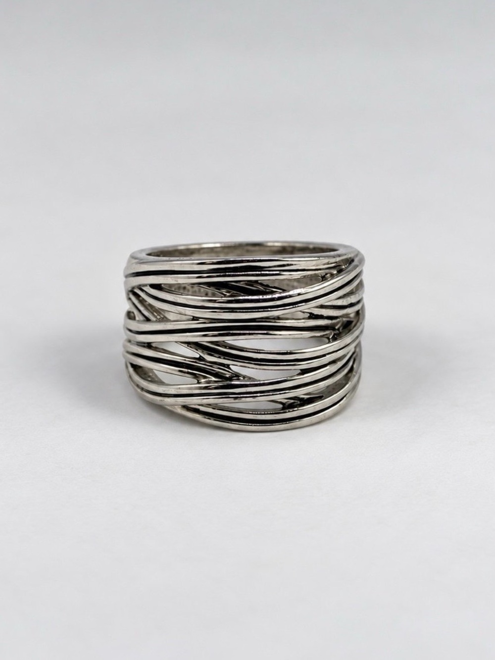 Lia Sophia Woven Multi-Strand Statement Ring Size 8